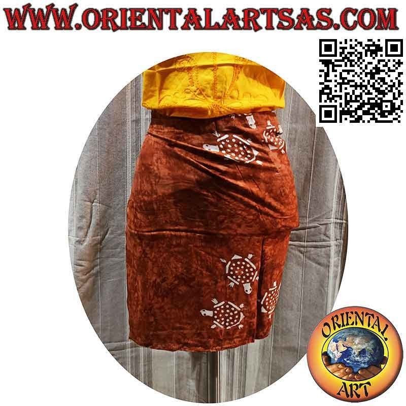 Miniskirt pareo cover-up with turtles (simple), type 1