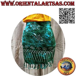 Minifalda pareo con estampado de tortugas (flecos), tipo 1