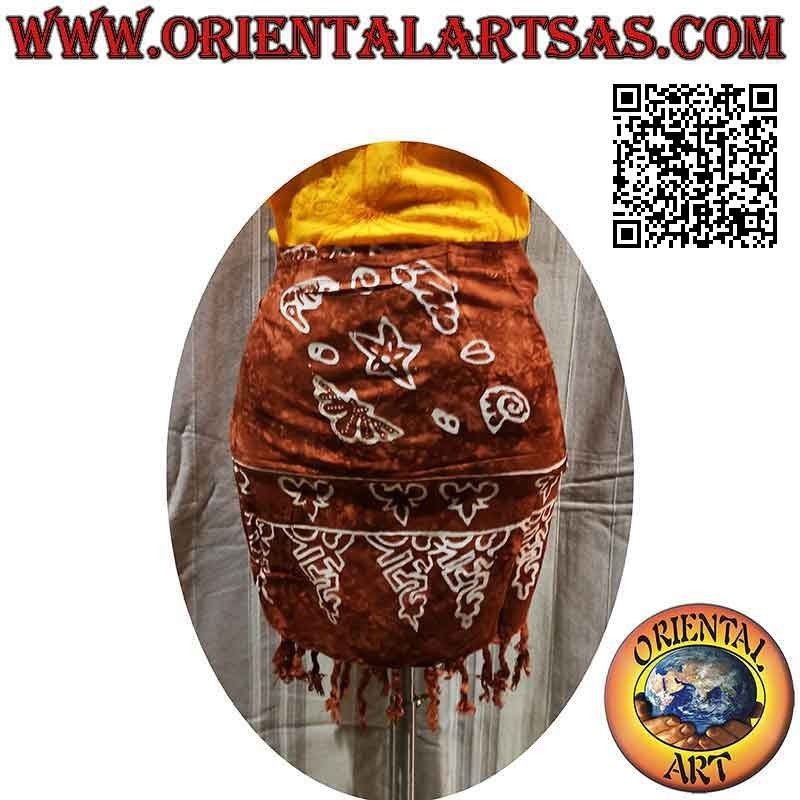 Minirock Pareo Cover-Up mit Meeresmuscheln (Fransen)