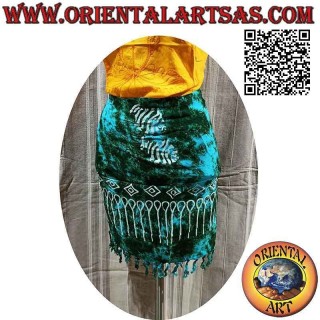 Pareo miniskirt cover-up with fish (fringes), type 2
