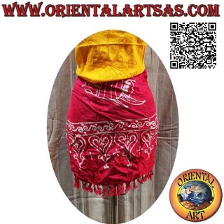 Mini skirt pareo cover-up with fish (fringes), type 3