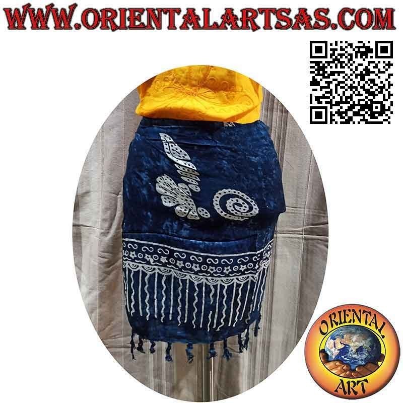 Mini jupe paréo paréo avec trio de coquillages (franges)