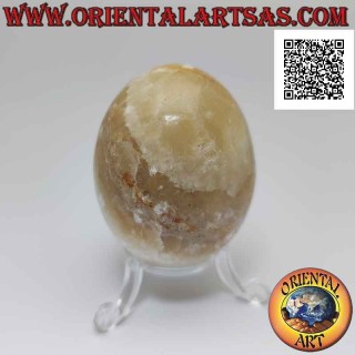 Handmade alabaster eggs with pedestal of 200 g. approx