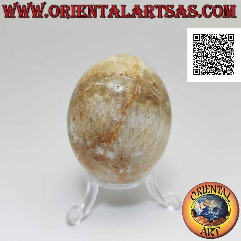 Handmade alabaster eggs with pedestal of 200 g. approx