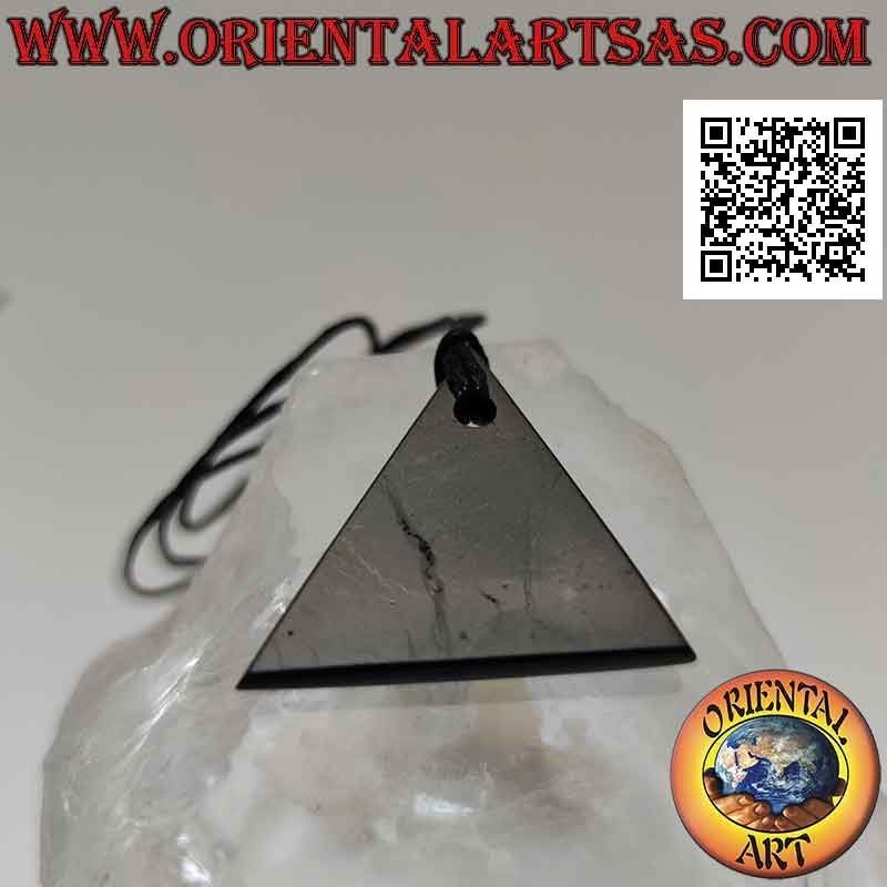 Pendente di Shungite Lucida - Triangolo Uomo