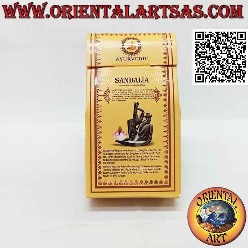 Incense cones for "Sandalwood" cascade of smoke (pack of 10 pieces)