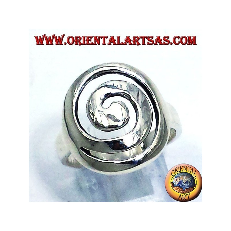 Anello in argento a spirale