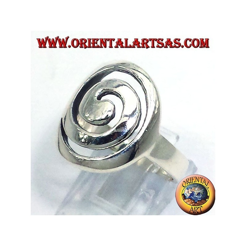 espiral anillo de plata