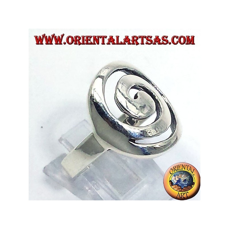 espiral anillo de plata