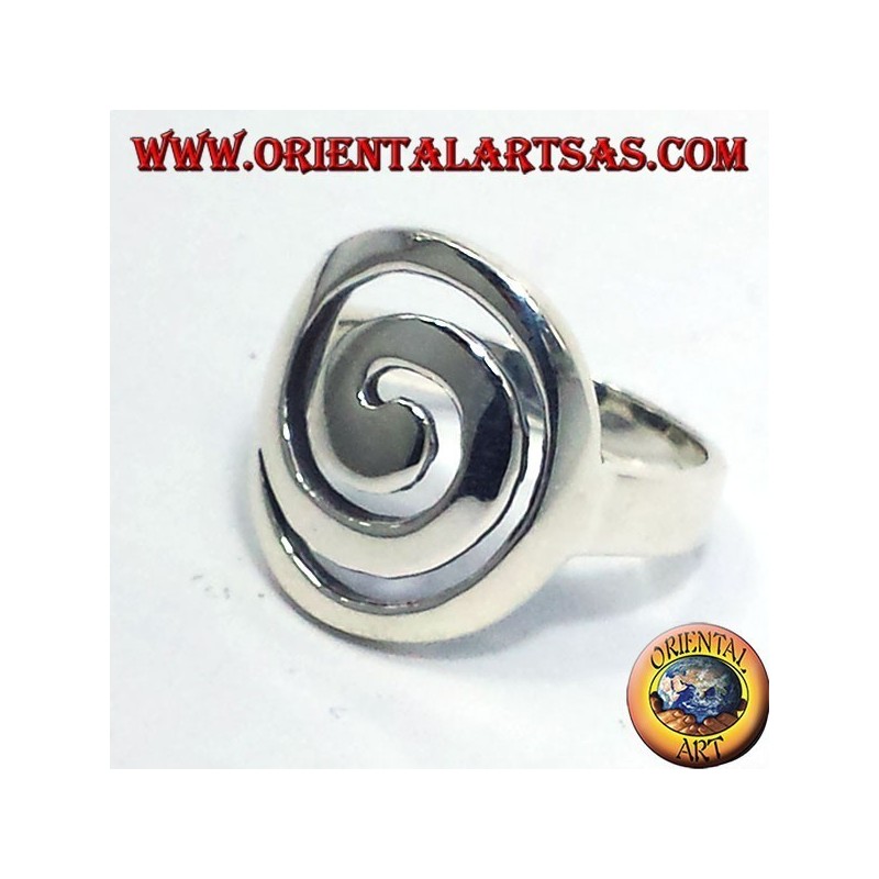 Silver ring spiral