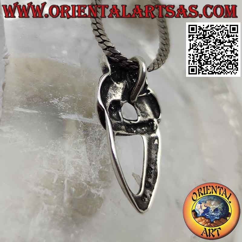 Silver pendant, the holy family embraced