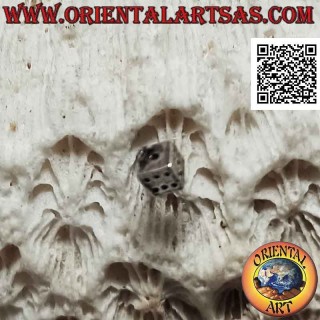 Mini-Silberohrring, der sechsseitige Würfel