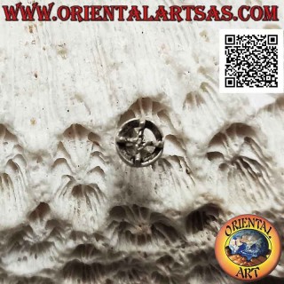 Mini silver earring, the solar wheel