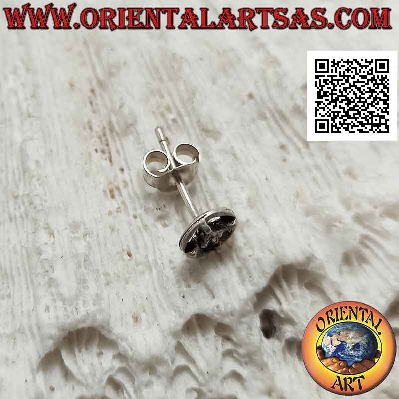 Mini boucle d'oreille en argent, la roue solaire