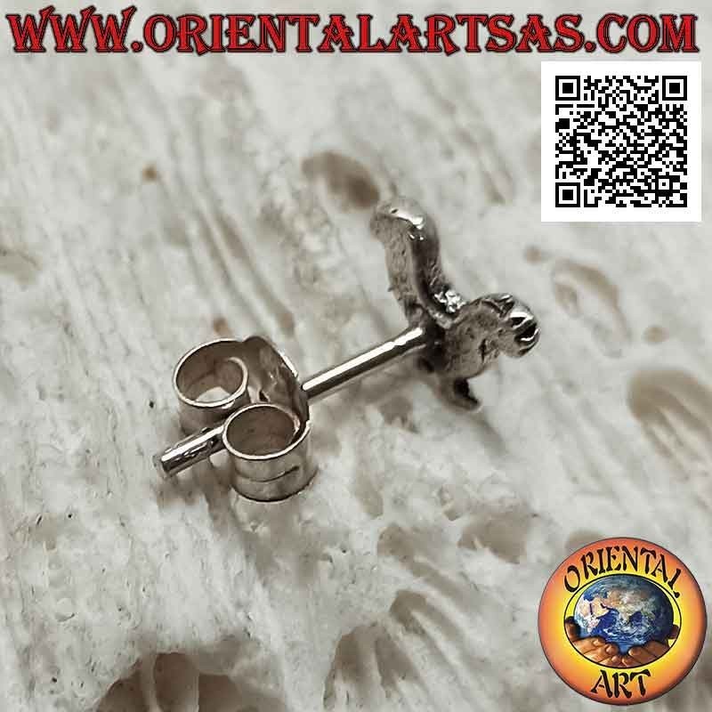 Pendiente de plata mini, el gallo