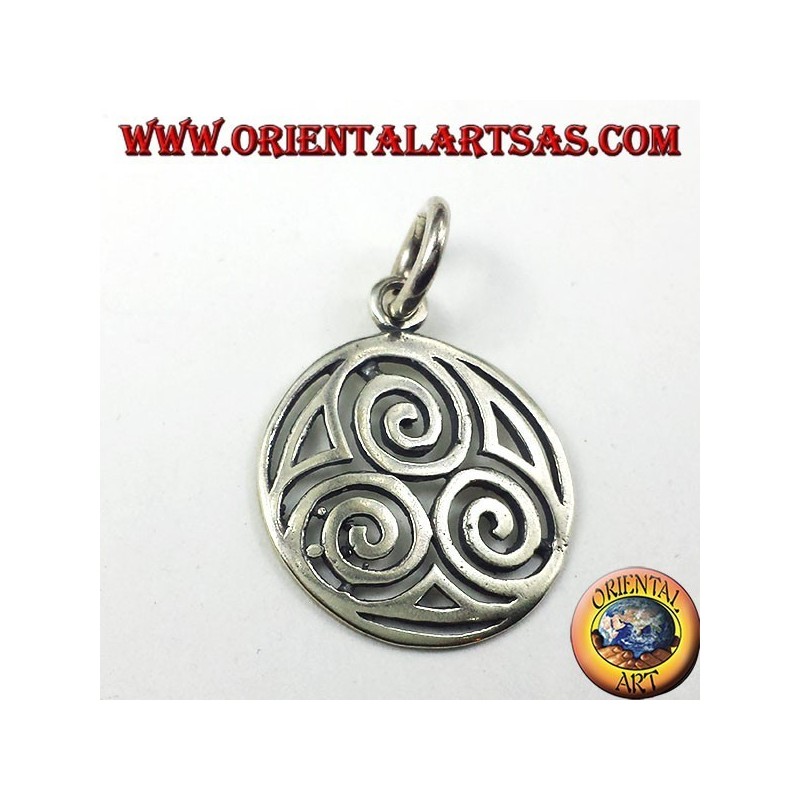 colgante de plata, Los druidas espiral triple