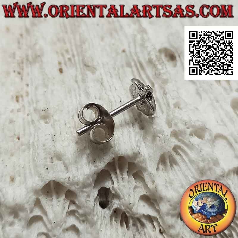 Mini orecchino in argento, la mela rossa (smaltata)