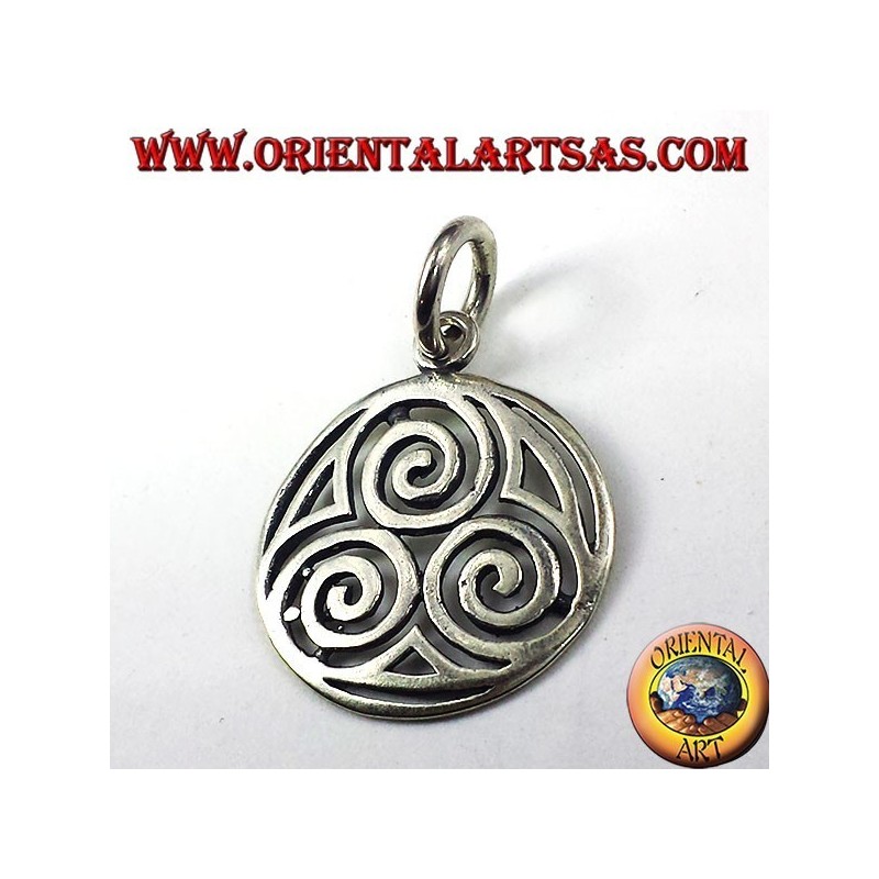 colgante de plata, Los druidas espiral triple