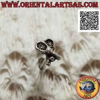 Mini boucle d'oreille en argent, raquettes de tennis