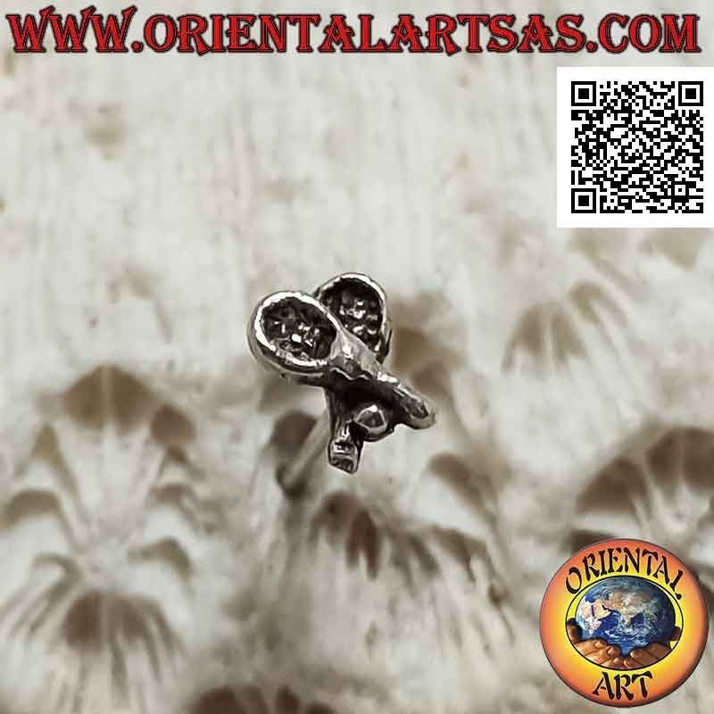 Pendiente de plata mini, raquetas de tenis