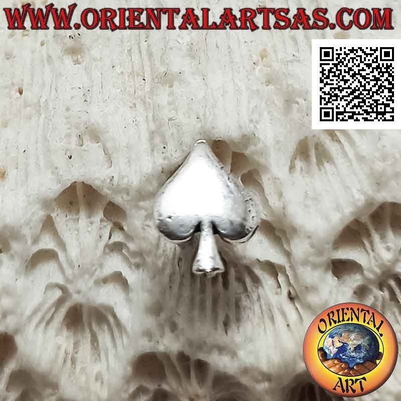 Pendiente de plata mini, el símbolo de "Spades"