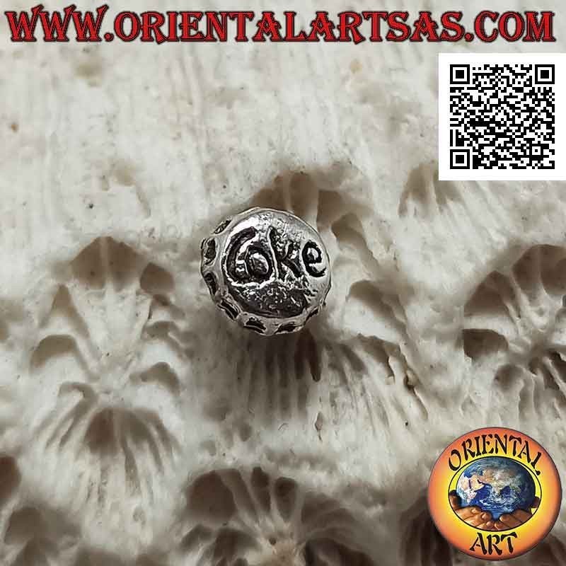 Mini boucle d'oreille en argent, la casquette "Coca Cola"
