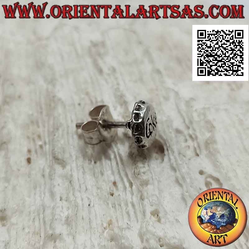 Mini boucle d'oreille en argent, la casquette "Coca Cola"