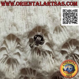 Mini boucle d'oreille en argent, la boule Sepak Takraw