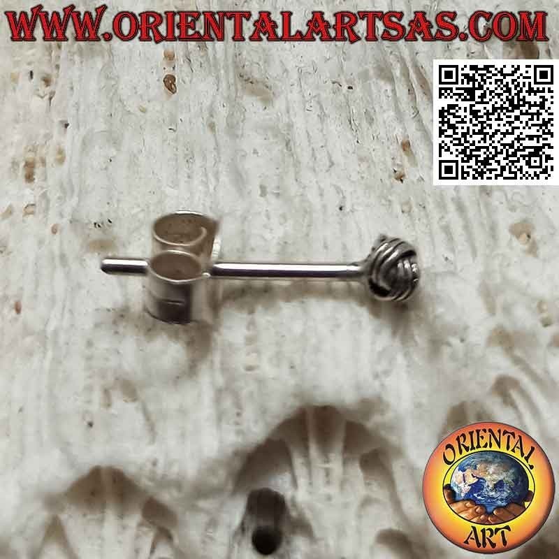 Silver mini earring, the Sepak Takraw ball (small)