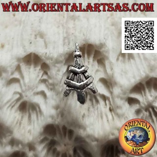 Mini silver earring, the Eiffel tower