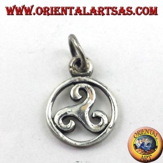 Silber Anhänger, triskelion im kosmischen Kreissymbol der Ostsee