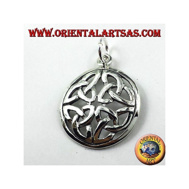 pendentif en argent, Le nœud Duleek (symbole celtique)