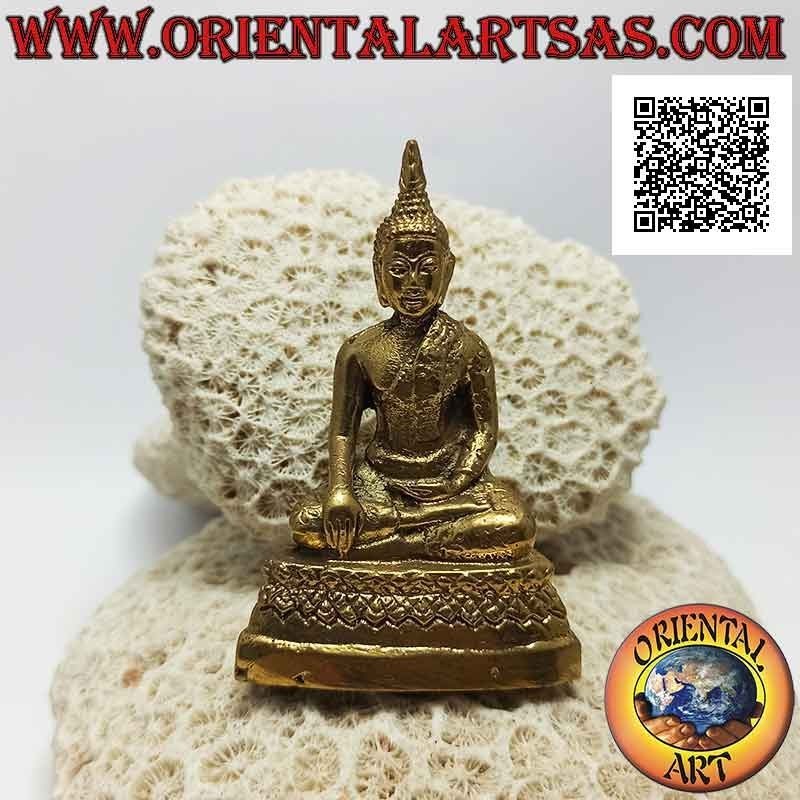 Buddha sculpture "Bhumisparsha Mudra - Subduing the demon Mara" on the altar (8 cm)