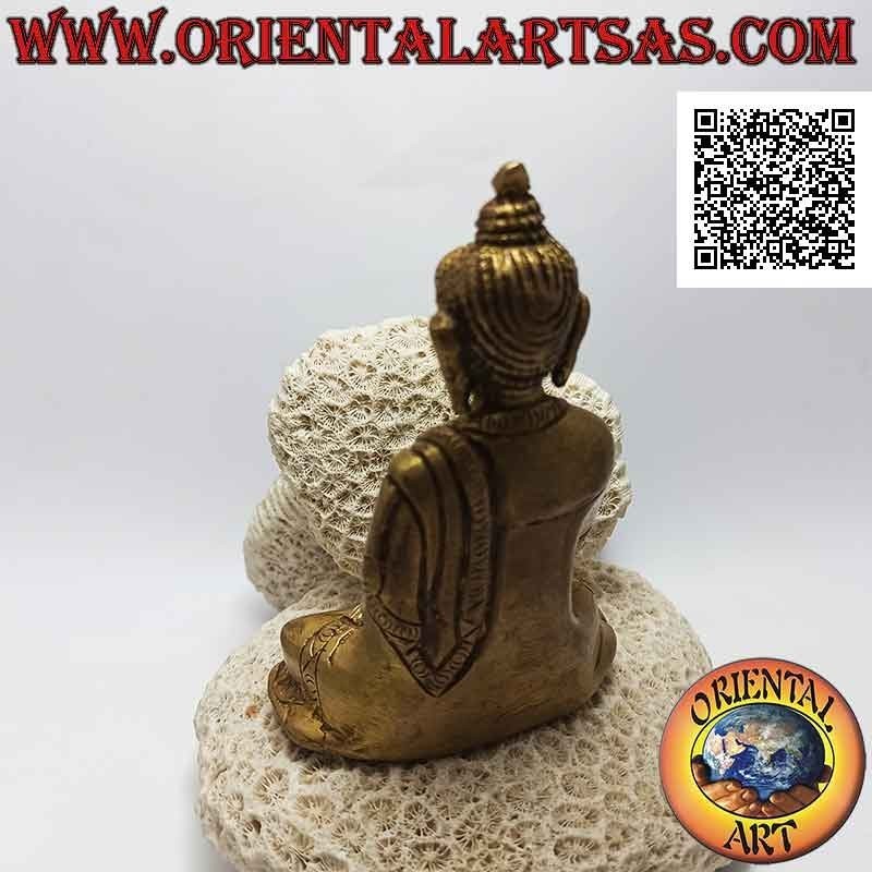 Buddha sculpture "Bhaiṣajyaguru - Buddha of Medicine and Master of the Cures" Nepalese brass (12 cm)
