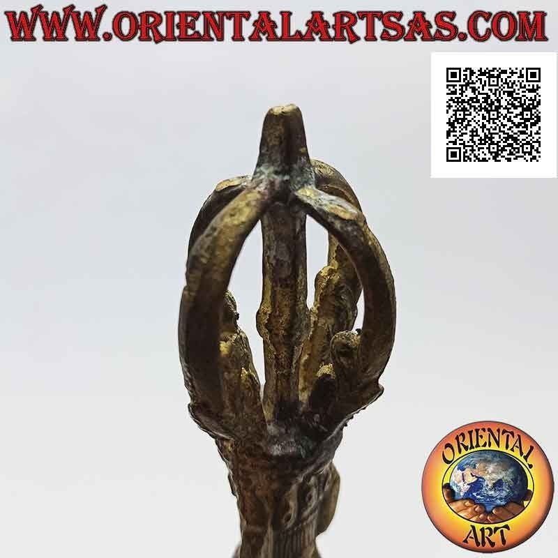 Campana tibetana "Ghanta" con manico dorje o vajra da preghiera e meditazione (20 cm)