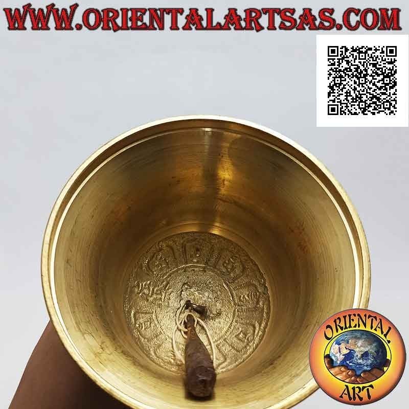 Campana tibetana "Ghanta" con manico dorje o vajra da preghiera e meditazione (20 cm)