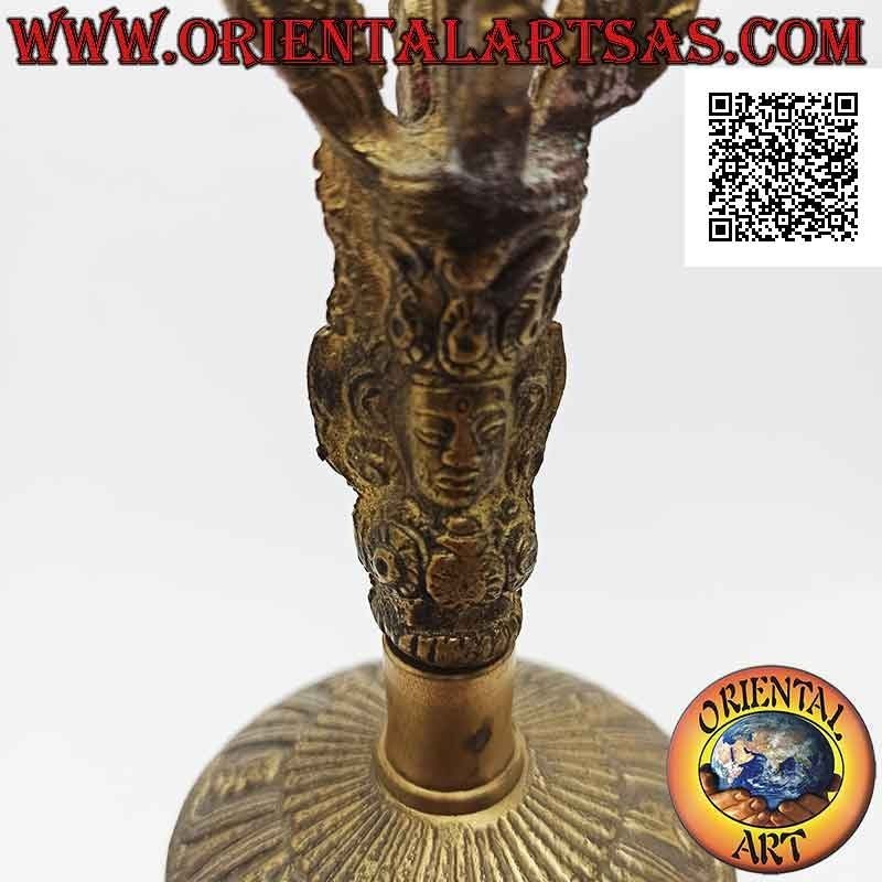 Tibetische Glocke "Ghanta" mit Dorje- oder Vajra-Griff für Gebet und Meditation (20 cm)