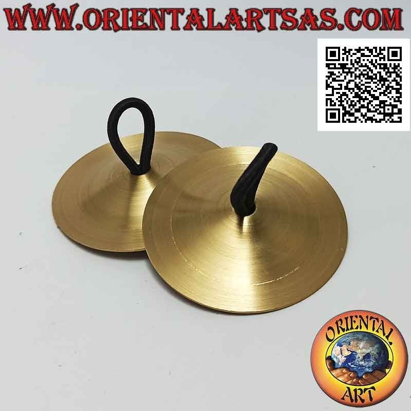 Platillos de latón lisos o Tingshas 5,5 cm Ø