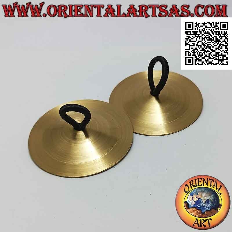 Cymbales en laiton lisse ou Tingshas 5,5 cm Ø