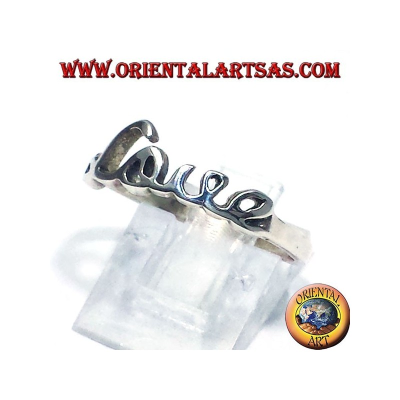 anillo de plata  LOVE