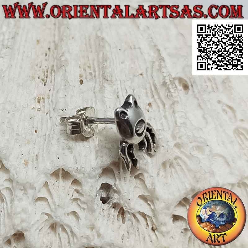 Mini Silberohrring, der Oktopus