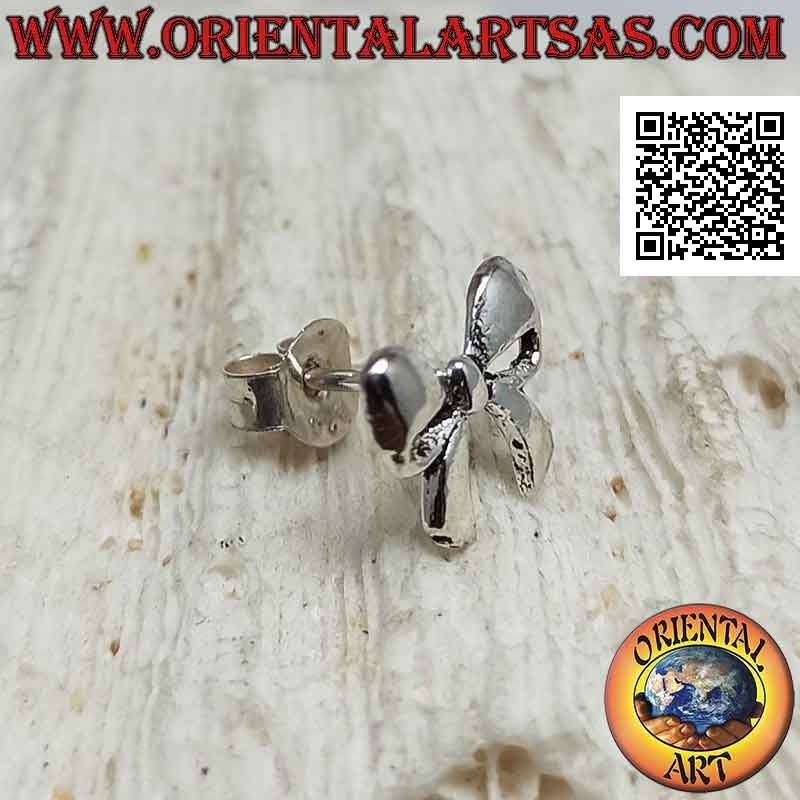 Mini boucle d'oreille en argent, l'arc