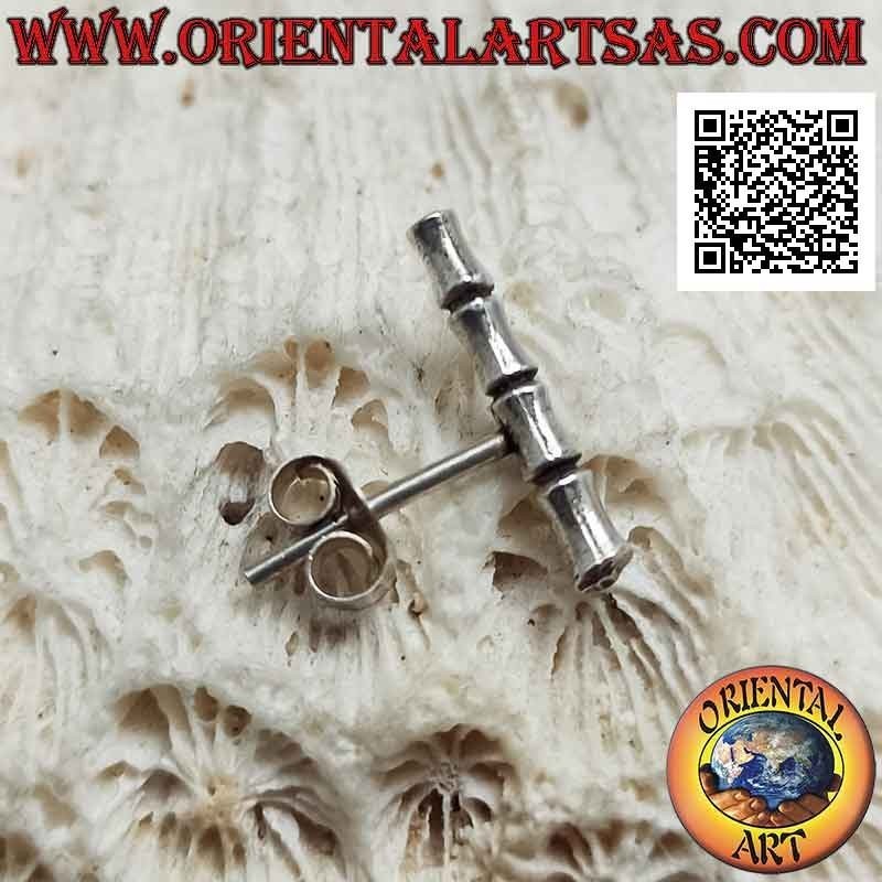Mini pendiente de plata, la pipa de agua de bambú