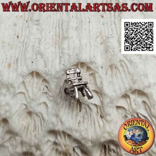 Mini pendiente de plata, la silla de la escuela.