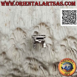 Mini boucle d'oreille en argent, le bureau de l'école