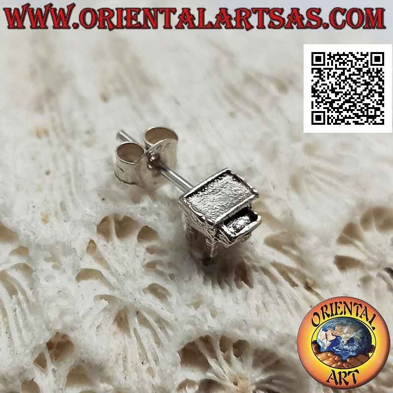 Mini boucle d'oreille en argent, le bureau de l'école