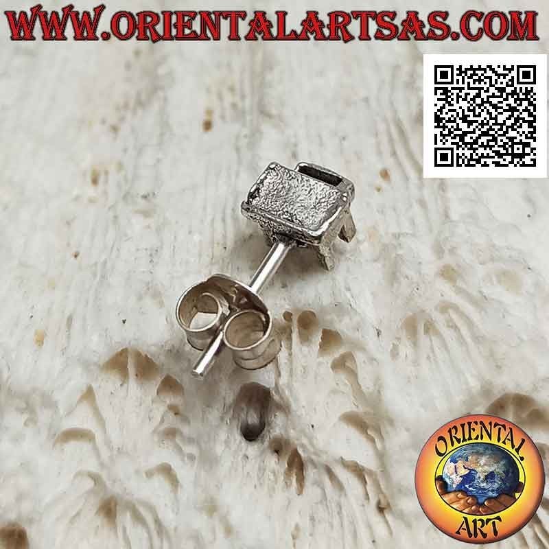 Mini boucle d'oreille en argent, le bureau de l'école