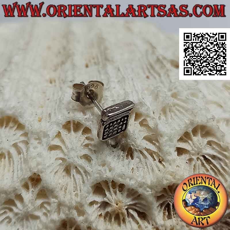 Mini silver earring, the historical calculator