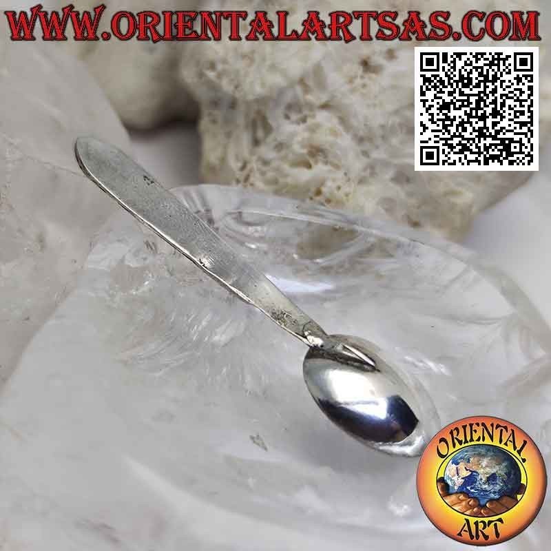 925 ‰ silver spoon with handle decorated with fired enamel