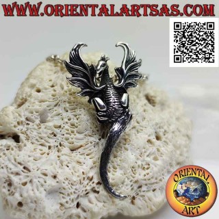 Pendentif en argent, le dragon de la résurrection